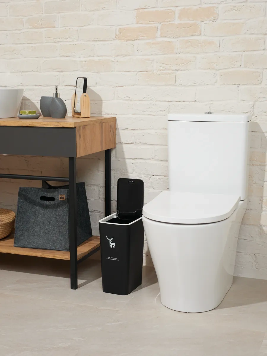 Solın Kapaklı Çöp Kovası 262355796 Siyah