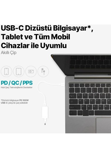 Ttec Smartcharger Trio Gan 120w Pd Seyahat Hızlı Şarj Aleti 2 Usb-c+usb-a