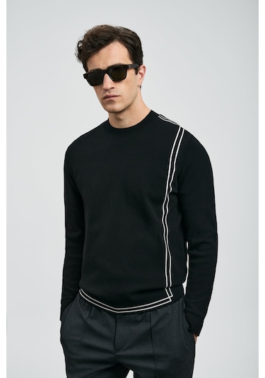 Lufian Erkek Farm Kazak 112090166 Siyah Siyah