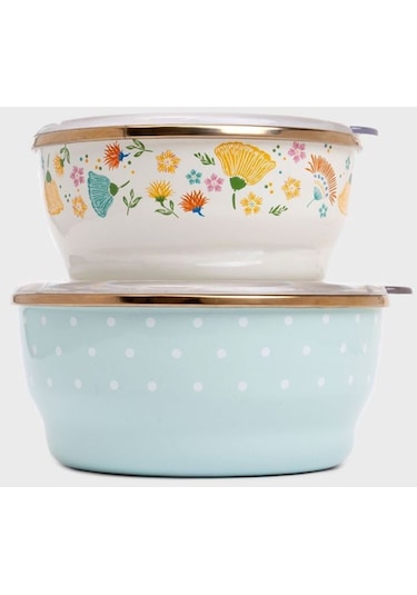 Mypskb-0005 Miss Betty 14-16 Cm 2'li Emaye Saklama Kabı 001