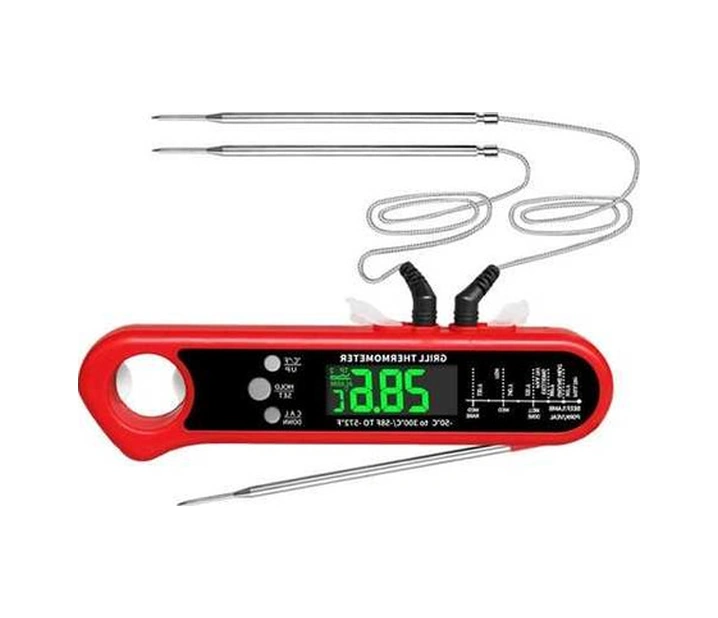 Tongxida Yüksek Hassasiyetli Lcd Ekranlı Kırmızı Et Ve Fırın Termometresi