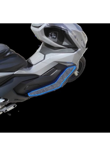 Motosiklet Aksesuar Koruyucu Paspas Falcon C Max 155 Uyumlu Mavi Kenar Overloklu