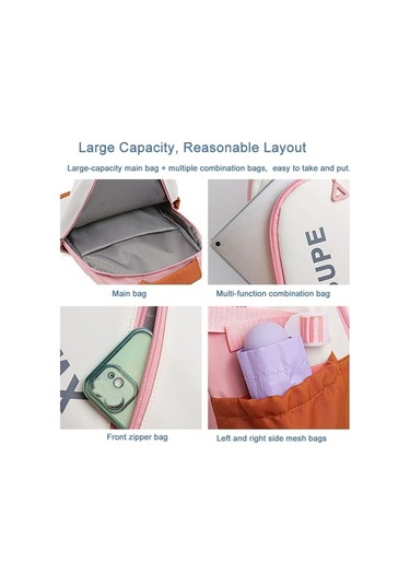 Novahub Yeni Başlık: Lezzetli Mor Junior High School Students Backpack, Cute Schoolbag, Travel Bag Pembe