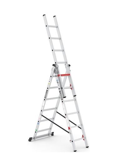 Çağsan TS6160 3x6 Basamaklı Triocombi Üç Parçalı Çok Amaçlı Merdiven