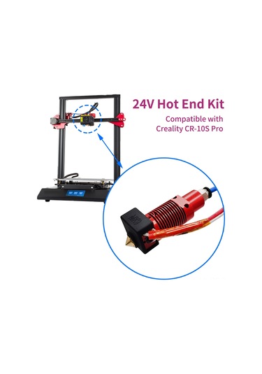 Reedark "cr-10s Pro Uyumlu 24v Ekstruder Uç Seti - 0.4mm Nozul, 40w Isıtıcı, Silikon Kılıf"