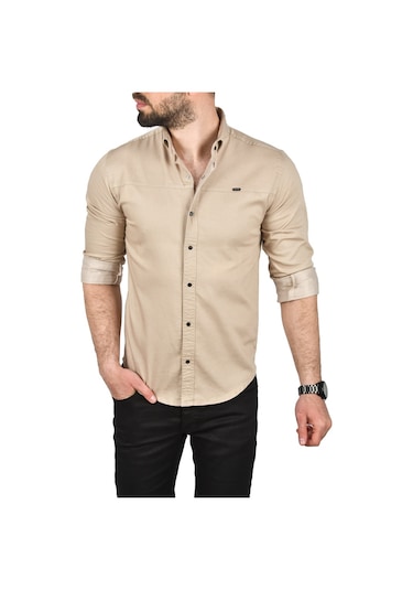 Deepsea Erkek Bej Slim Fit Pamuklu Kot Gömlek Kolay Ütülenebilir Çıt Çıtlı Likralı Spor Gömlek 2502504 Bej Deepsea Erkek Bej Slim Fit Pamuklu Kot Gömlek Kolay Ütülenebilir Çıt Çıtlı Likralı Spor Gömlek 2502504 Bej