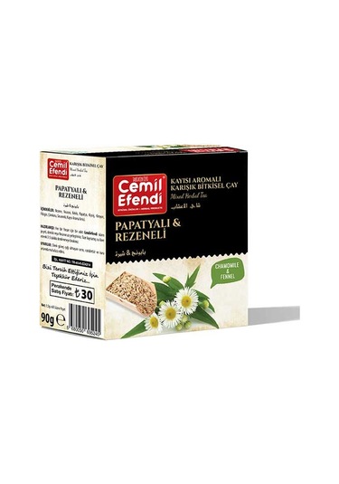 Cemil Efendi Papatyalı Rezeneli Kayısılı Bitki Çayı Süzen Poşet 60'lı