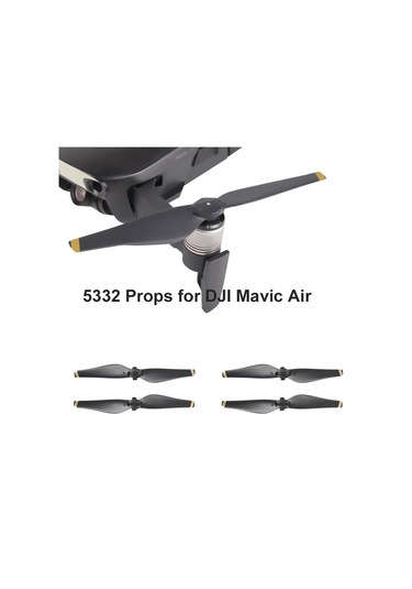 Gajeena Djı Mavic Air İçin 5332 Hızlı Montajlı Gold Kenarlı Propeller Seti 2 Çift - Dayanıklı Ve Kaliteli Uçuş Performansı