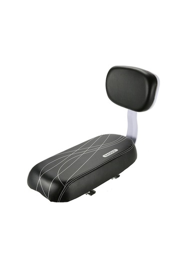 Novahub Bisiklet Arka Koltukları Bisiklet Pu Deri Yumuşak Yastık Çocuklar İçin Rahat Arka Taşıma Koltukları Siyah, Bisiklet Koltuğu Yumuşak Siyah