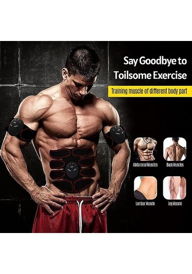 Ruicoo Domary Akıllı Karın Kası Egzersiz Cihazı - 6 Mod 9 Şiddet Seviyesi, Usb Şarjlı, Kas Geliştirici Masaj Patiği Çok Renkli