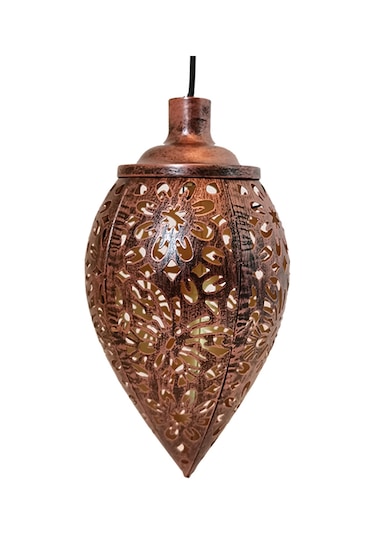 Dofolink Güneş Enerjili Bahçe Aydınlatması, Demir Çelik Kelebek Desenli Asılı Fener, Islak Taş Desenli Konik Lambader, Sıcak Beyaz Işık 8-10 Saat Süre Kahverengi