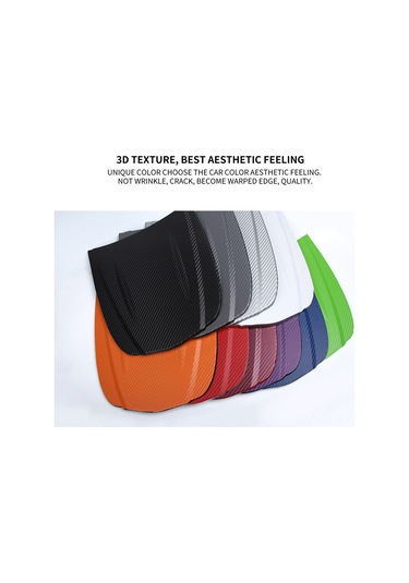 Shineyee Kırmızı 3d Karbon Fiber Araba Sticker, 127x10cm Kalın Pvc Filmi, Korozyon Ve Çizikten Koruma, Araba Dekorasyonu, Kesilebilir, Su Geçirmez, Renk Kaybı Olmaz