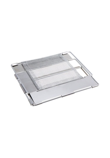 Katlanabilir Paslanmaz Çelik Ekmek Kızartma Makinesi Plaka Taşınabilir Açık Kamp Ekmek Kızartma Makinesi Izgara Gümüş