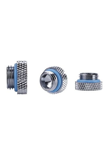 Kangvka G1/4 Telli Ve Yuvarlak Kanal Dizaynlı 3 Adet Bakır Chrome Kapak, Silikon O-ringli Su Soğutma Tıkanıklığı 12.9mm Dış Çap