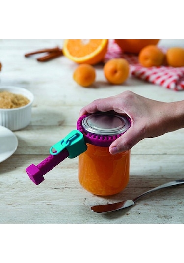 Sones Yaratıcı Silikon Fermuarlı Konserve Açacağı Çok İşlevli Kaymaz Tornavida Konserve Şişe Açacağı Diğer