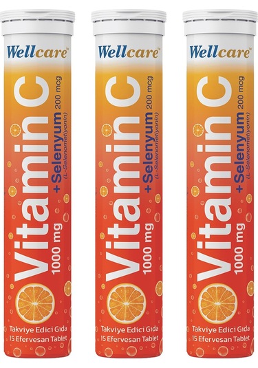 Wellcare Vitamin C Selenyum15 Efervesan Tablet - 3 Adet