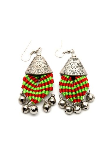 Blora Makrome Küpe No1 Yeşil