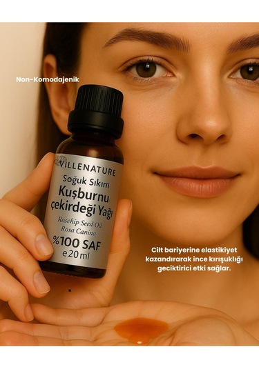 Villenature Soğuk Sıkım Kuşburnu Çekirdeği Yağı Rosehip Seed Oil Rosa Canina 20 Ml