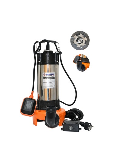 V1100df Bıçaklı Bakır Sargılı Drenaj Pompası Çift Termik Korumalı 1.1kw 1.5hp