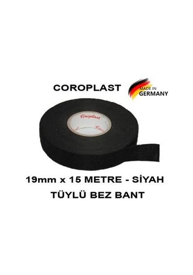 Coroplast Bez Bant Tüylü / Tüysüz 19Mmx15Mt Tüysüz Siyah Renk