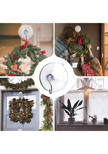 Shineyee 8 Adet Şeffaf Pvc Süksiyonlı Çekmeceler: Paslanmaz Çelik Kanca, 7 Lb Yük Taşıma, Kaldırılabilir, Mutfak/banyo Duvarı/cam Uygun, İz Olmadan Kurulum, Suya Dayanıklı Şeffaf