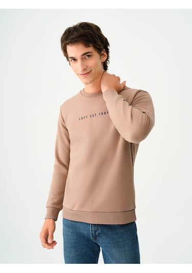 Loft Erkek Sweatshirt Açık Kahverengi Lf2037100 25kp69000085 P69179 Açık Kahverengi