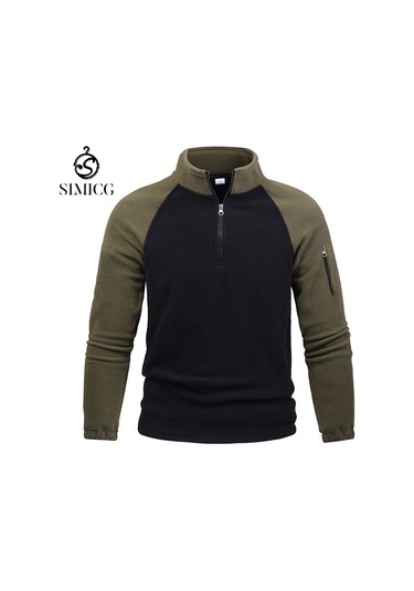 Erkekler İçin Avrupa Ve Amerikan Tarzında Üretilmiş Kalın Polar Ceket. Siyah