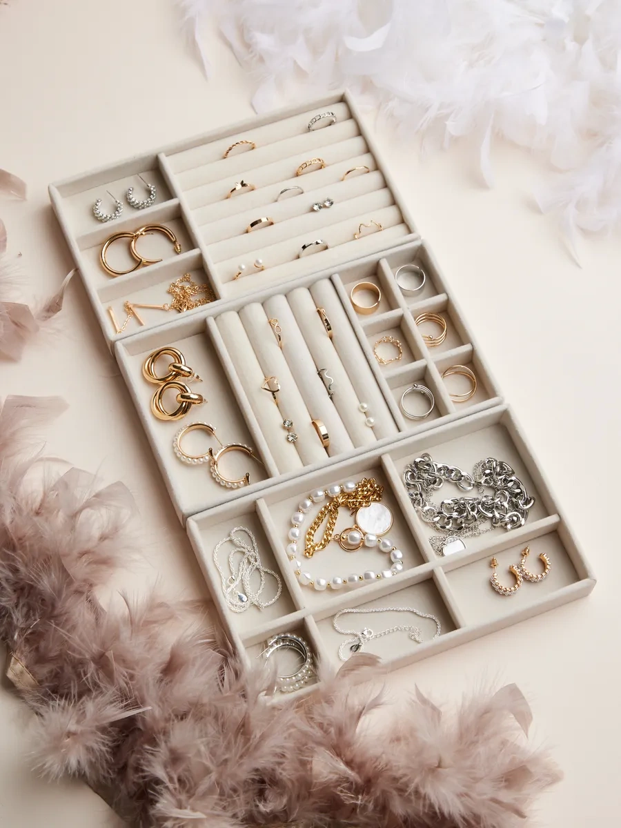 Detente Aksesuar Ve Takı Saklama Standı Organizatörü 459543893 Bej