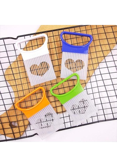 Yeşil Meyve Gadget Handy Paslanmaz Çelik Soğan Tutucu Patates Güvenliği Pişirme Araçları Dilim Kesme Yardımı Yeşil