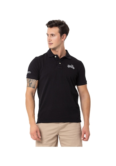 Routefıeld Routefield Erkek Polo Tişört Pads Siyah 10010 SIYAH