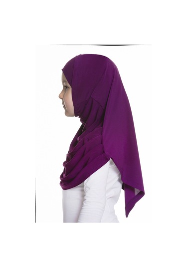 Şarabi Pratik Hazır Geçmeli Çocuk Tesettür Bone Sandy Kumaş Kendi Çok Renkli