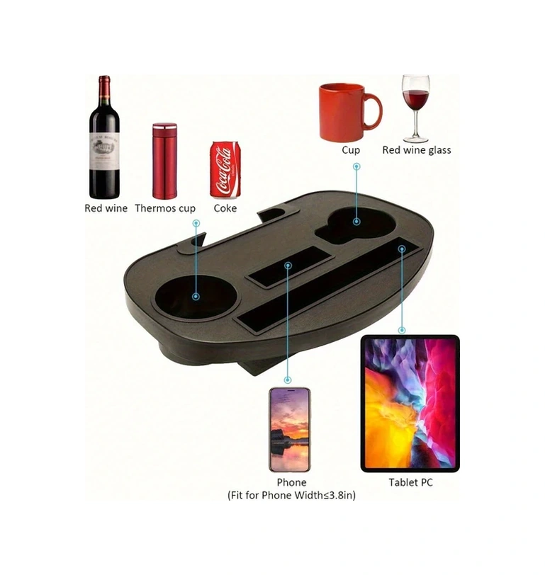 Sunshine011 Küçük Boy 1 Adet Sıfır Yerçekimi Sandalyesi Cep Telefonu Yuvalı Masa - Dayanıklı Siyah Küçük