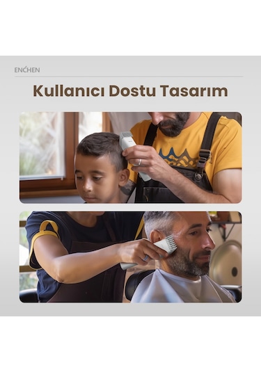 Enchen Boost Beyaz Taşınabilir Şarjlı Saç Kesim Makinesi