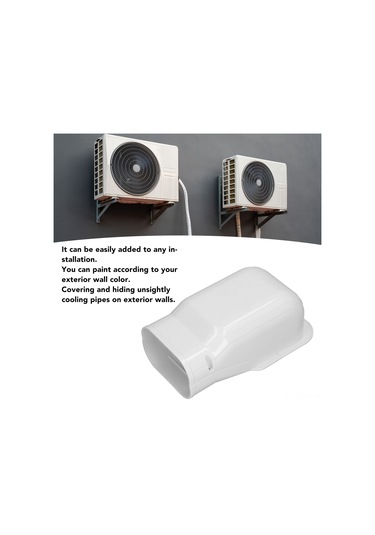 Qingmipy Pvc Klima Boru Koruyucu, Duvar Hattı Gizleyici, 5-10hp Uyumlu, Boyanabilir, Hızlı Kurulum, İç/ön Dış Kullanım