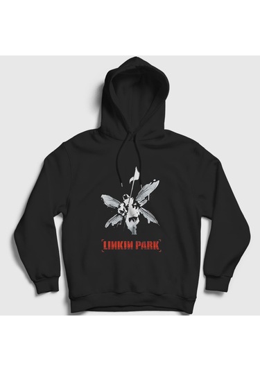 Presmono Unisex Hybrid Theory Linkin Park Kapüşonlu Sweatshirt Siyah