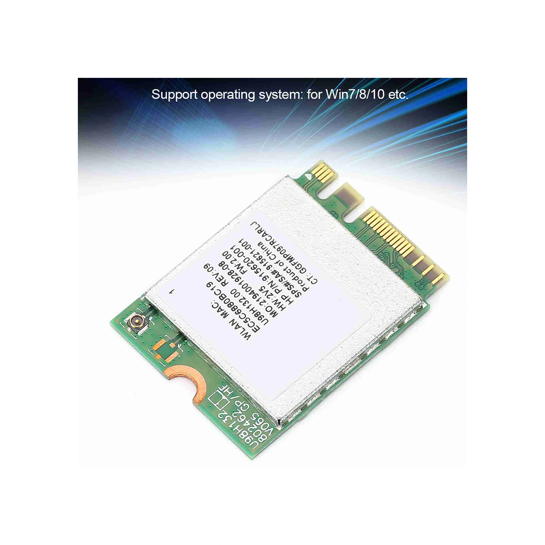 Xiyyadms Rtl8821ce M.2 Ngff Kablosuz Ağ Kartı, 802.11 A/b/n/ac Protokolü, 433mbps Hız, Bluetooth 4.2, Win7/8/10 Desteği, Hp Notebook/desktop Uyumlu