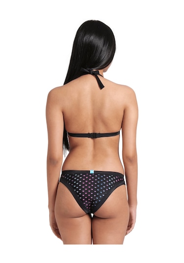 Arena Rainbow Monogram Kadın Siyah Yüzücü Bikini 007079515 Siyah