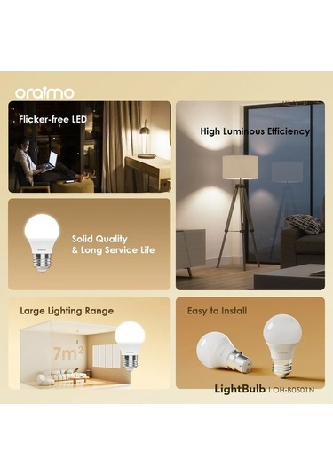 Besthome1 5w Led Ampul B22 Fityili 900lm Enerji Tasarruflu Ev Işığı, 12'li Paket, Oh-b0501n Model