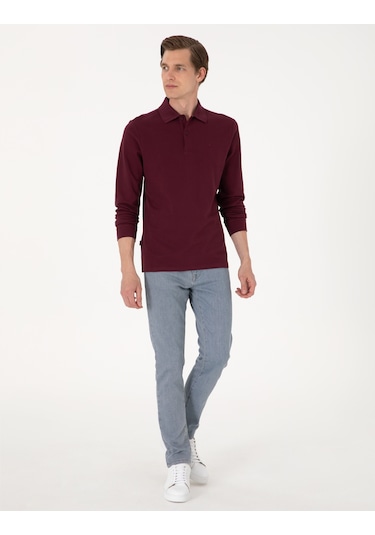 Pierre Cardin Erkek Bordo Sweatshirt 50314048-vr014 Bordo