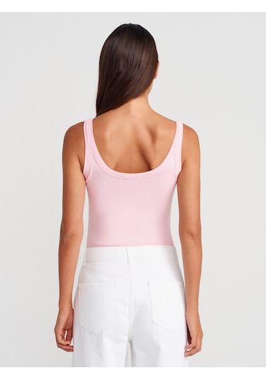 Dilvin 21053 Askılı Bodysuit-toz Pembe Toz Pembe