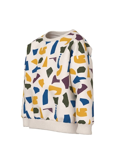 Name İt Unisex Çocuk Bisiklet Yaka Sweatshirt 13221507 001 Bej