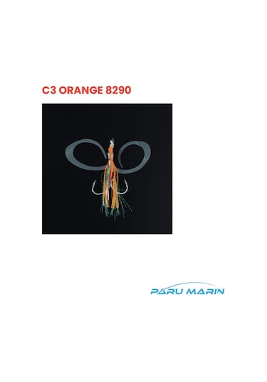 Seabor Squid Hook Skirt Hazır Asist Takım Orange 2/0 - 2 Adet