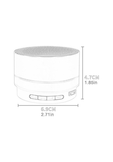 Taşınabilir Kablosuz Bluetooth Hoparlör Fm Mini Led Metal Süper Bas Subwoofer Mp3 Müzik Çalar Için Destek TF Kart