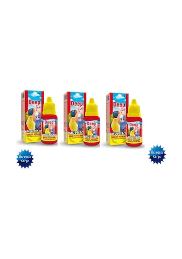 Deep Fix Multisol Kuşlar için Multivitamin 3 Adet