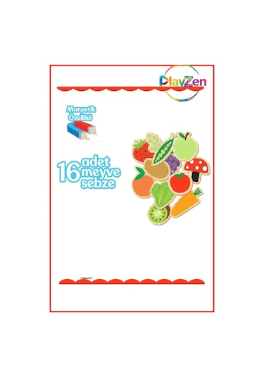 Manyetik Eğitici Oyuncak Seti Hayvanlar Ve Meyve Sebze 2 Li Set 3+