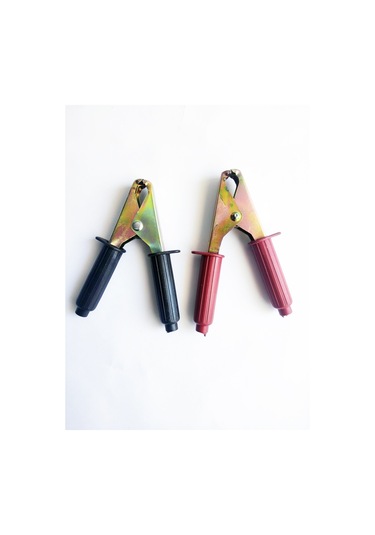 Akü Takviye Kablo Maşası Maşa Büyük Boy 15 Cm. Kırmızı-Siyah 10 Çift