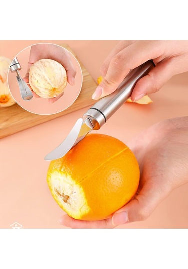 Suntek Portakal Soyma Kesici Mutfak İçin Kolay Soyulan Meyveler Gümüş Diğer