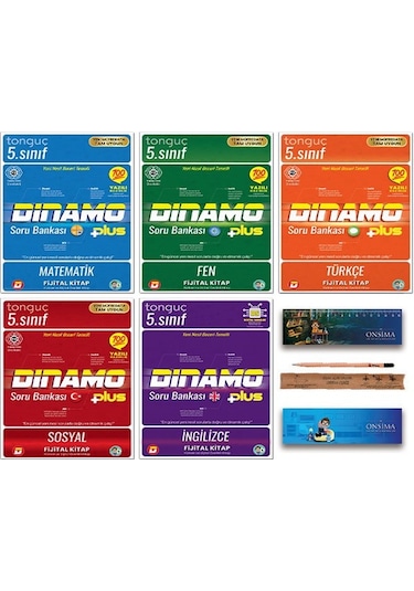 Tonguç Akademi 5. Sınıf Dinamo Soru Bankası Seti Tüm Dersler 5 Kitap