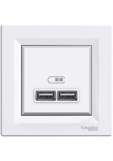 Schneider EPH2700221 Asfora Usb 21 A Priz Beyaz 2'li