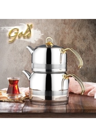 Kahramanlar Enza Mega Boy Çaydanlık Takımı Gold